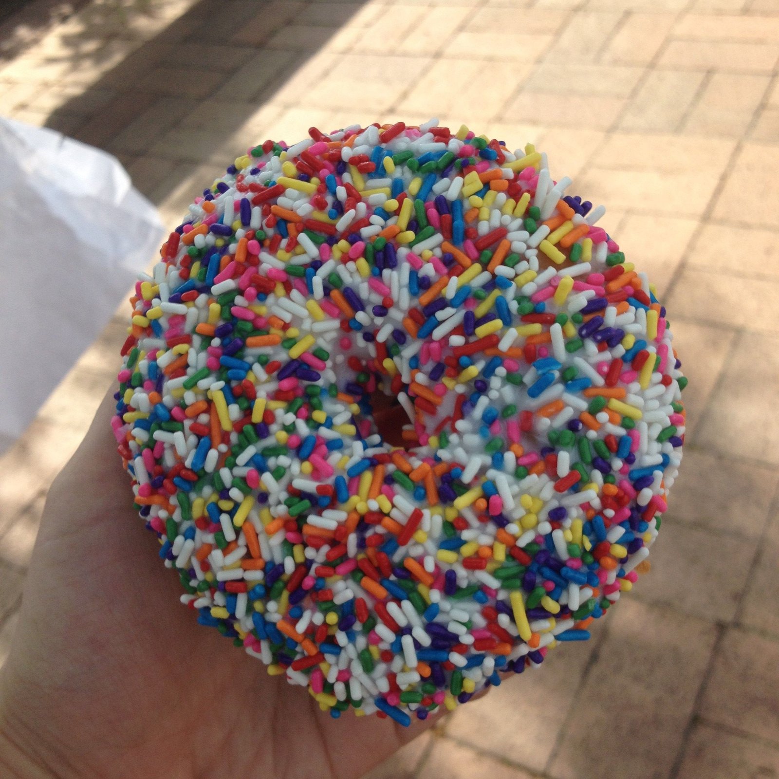 Rainbow doughnut.